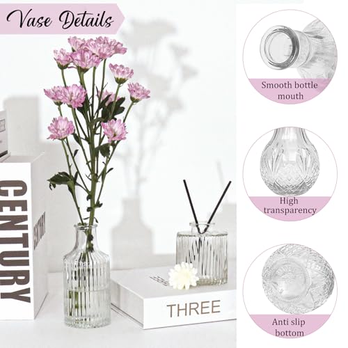 Set of 36 Glass Bud Vases Small Flower Vases for Centerpieces (Clear)