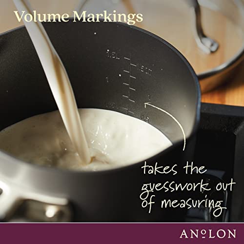 Advanced Home Nonstick Saucepan with Lid (2 Quarts / Moonstone)