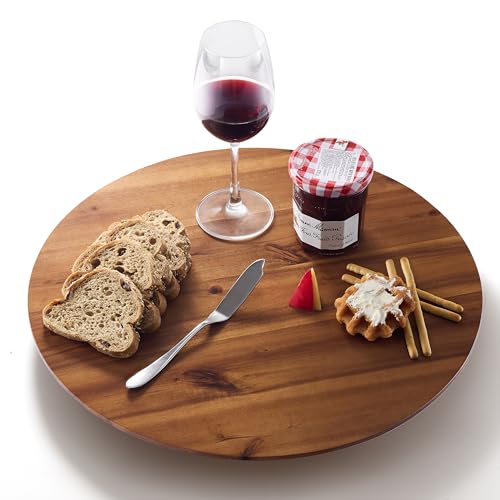 18" Acacia Wood Lazy Susan for Table Top