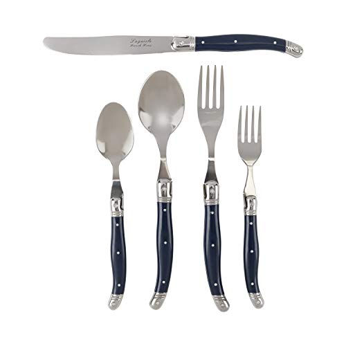 Laguiole 20 Piece Stainless Steel Flatware Set (Navy Blue)