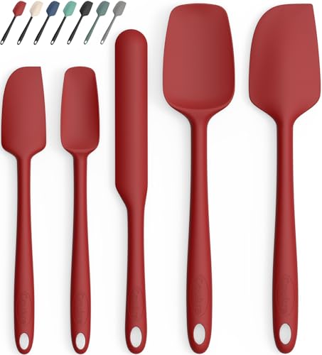 Silicone Spatula Set of 5 (Pure Red)