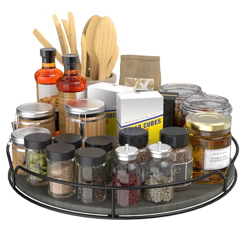 Lazy Susan Turntable Organizer with Anti (Gray / 12'')