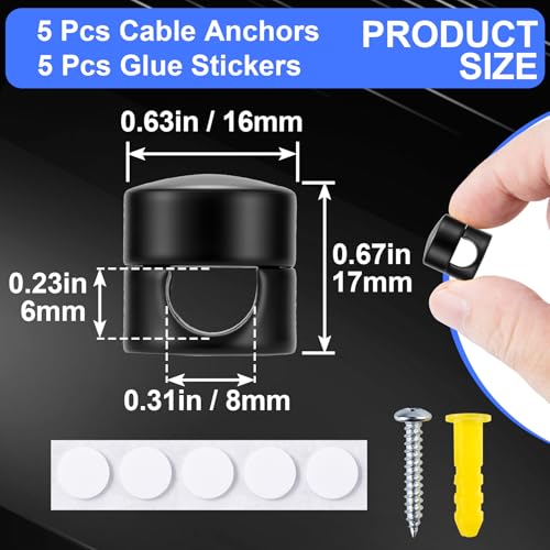 5 Sets Charger Holders for Cords (5 Count)