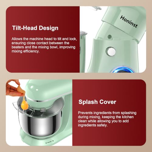 4QT Electric Stand Mixer (Light Green)