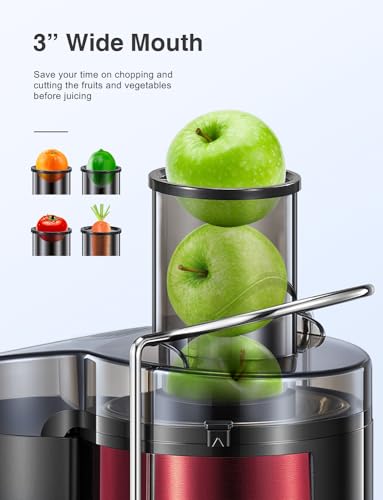 Juicer Machine 800W Centrifugal Juicer with Wide Mouth Feed Chute
