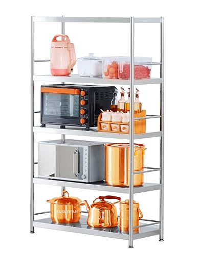 Stainless Shelving with Guardrails (23.6*15.8in-5T(Guardrails))