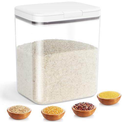 11 Lbs Rice Storage Container 5.8Qt Flour Sugar Containers with Flip (5.8Qt-Rectangle)
