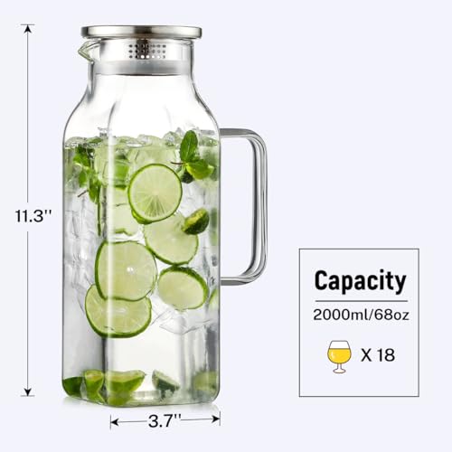 2 Quart 2 Liter 68 oz (Clear / 67.6 Ounces)