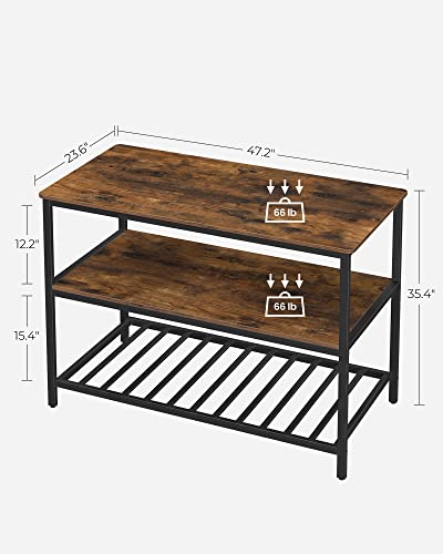 Kitchen Island with 3 Shelves