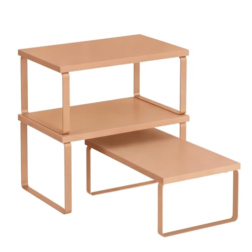 Cabinet Organizer Shelf (Apricot / S (4.6"H) + S (5.4"H) + S (6.2"H))