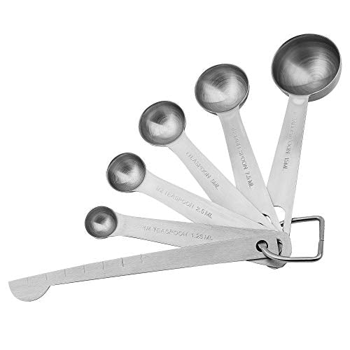 Stainless Steel Measuring Cups and Spoons Set (C: 5cups+5spoons)
