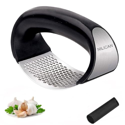 Garlic press kitchen tool garlic peeler stainless steel professional ginger crusher ergonomic labor