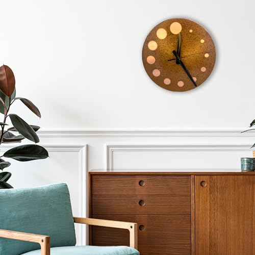 Handmade Pure Copper Wall Clock for Home Decoration (Circles of Time / 17.7)