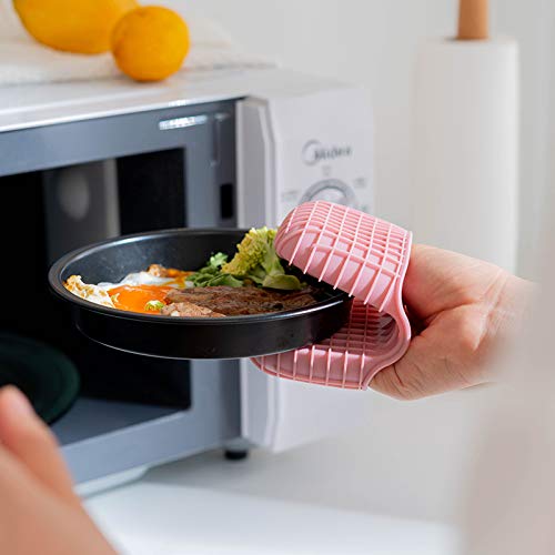 Mini Silicone Oven Mitts Set (Pink)