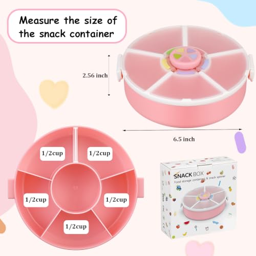 Kids' Rotating Snack Container Set (Pink)