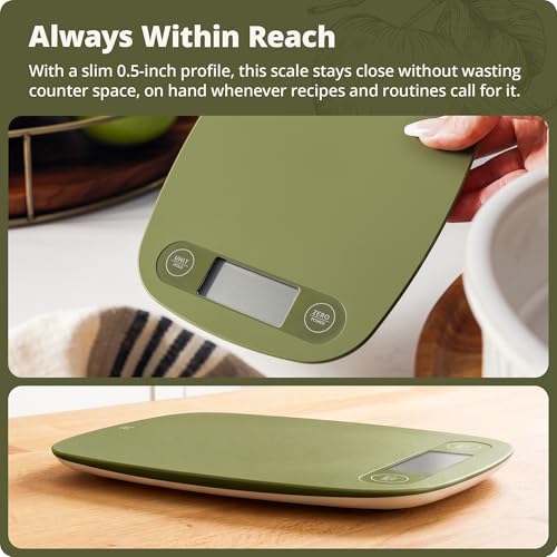 Food Scale Slim & Compact Build (Moss Green)