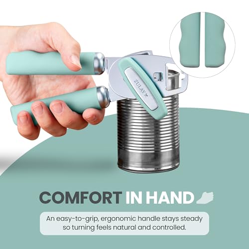 Manual Can Opener Heavy Duty Patented Stainless Steel (Mint / Comfy Grip)