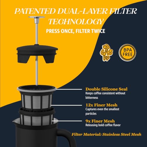 P7 French Press (32 oz / Matte Black)