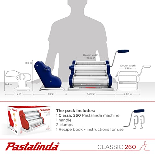 Classic 260 Pasta Maker Machine (Navy Blue)