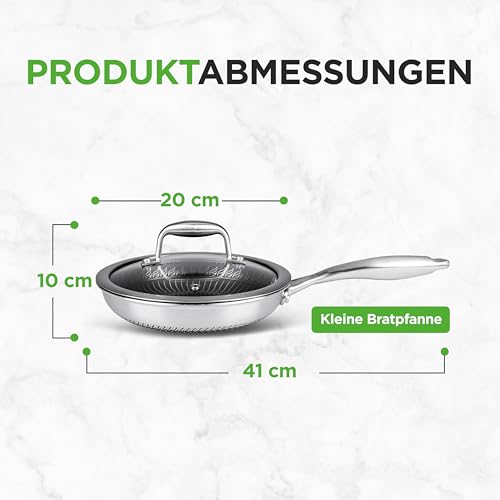 8" Stainless Steel Frying Pan with Lid (8" Frying pan / Stainless Steel)