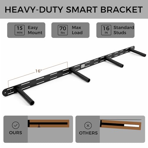 60 inch Black Floating Shelves for Wall 8 (Black / 60'' x 8''x 2''(set of 2）)