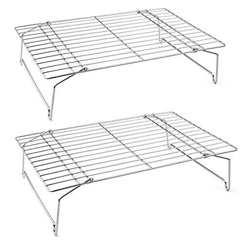 Cooling Rack Set of 2 (Silver / 15" x 10")