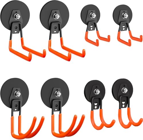 Strong Garage Magnetic Hooks Heavy Duty (Large&medium/8pack)