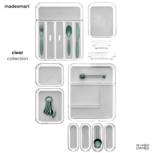 Clear 4 Compartment Drawer Organizer (Clear)