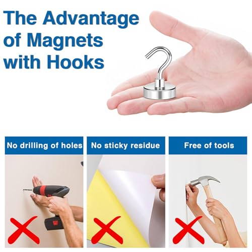 Magnetic Hooks for Cruise Essentials 2026 Cabins Door 12 Pack (12 Count)