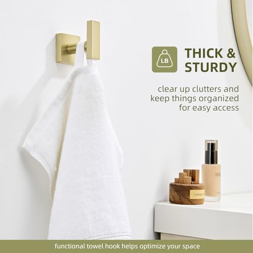 Bathroom Towel Hook (Brushed Gold)
