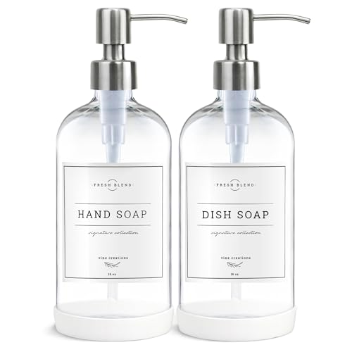 Clear Glass Soap Dispenser (Clear Bottle / Silver Pump)