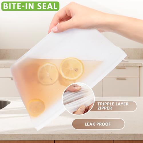 Silicone Bags for Food Storage (Translucent | 5 Size | 5 Pack)