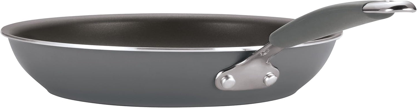Cucina Nonstick Cookware (Sea Salt Gray / 12 Piece Porcelain Enamel)