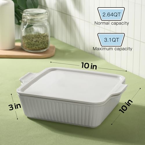 10" Square Casserole Dish with Lid