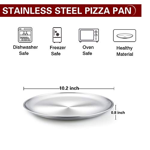 Pizza Pan 10 inch Pizza Pan Stainless Steel Pizza Oven Pan Tray (10 Inch)