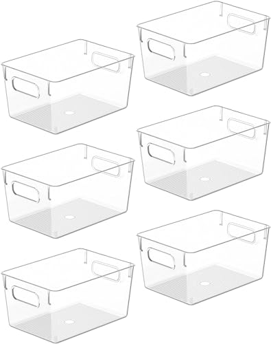 Clear Plastic Storage Bins (10 X 7.3 X 5)