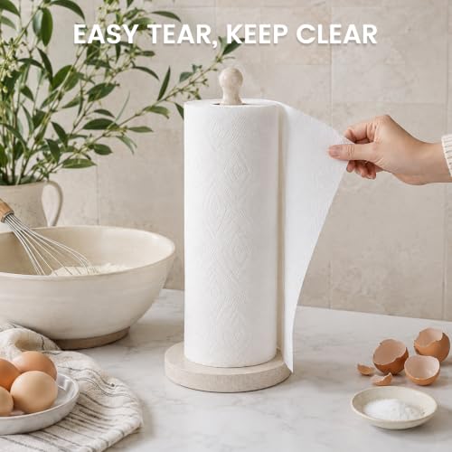 Beige Marble Paper Towel Holder Countertop (Moleanos Beige)