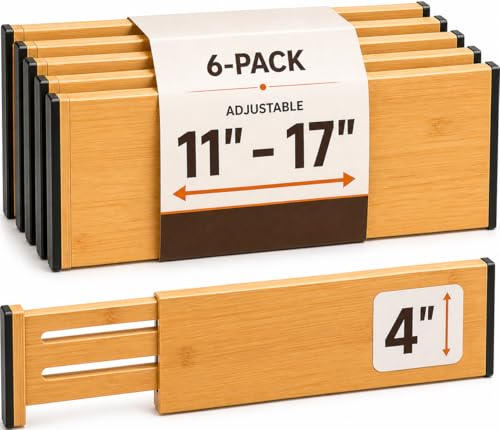 6 Pack Deep Drawer Dividers 4 (6 Count)
