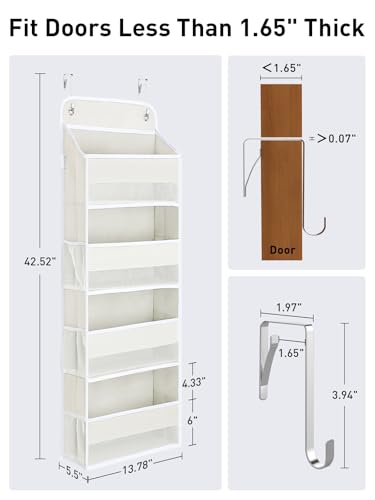 Over the Door Organizer (Cream White / 4 Tier)