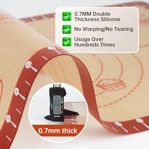 Extra Thick Silicone Mat for Baking