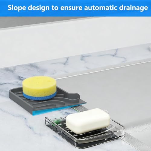 Sponge Holder for Kitchen Sink (Gray / 10"x 4")