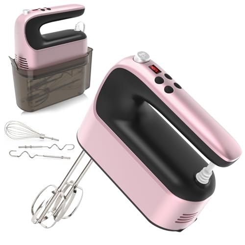 9 Speed Digital Hand Mixer Electric (Rose Gold)