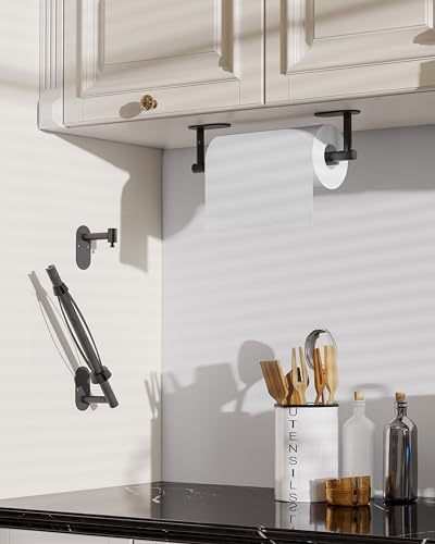 Paper Towel Holder Under Cabinet One Hand Operable
