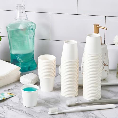 2 oz Bathroom Cups 700 Pack Small Paper Cup White Mouthwash Cup (700Pack)