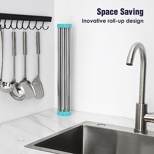 Roll Up Dish Drying Rack Over Sink