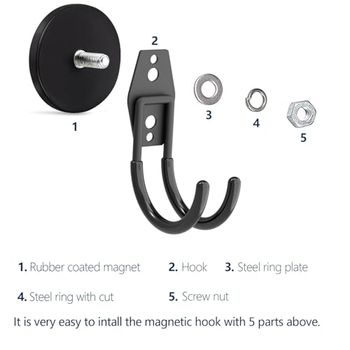 Heavy Duty Magnetic Hooks (8 Count)