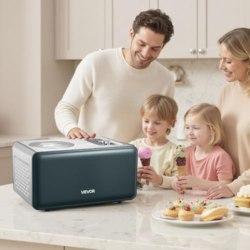 Automatic Ice Cream Maker with Built (Horizontal 1.5 Quart)