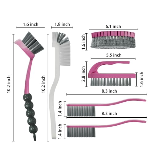 6 PCS Cleaning Brush (Purple)