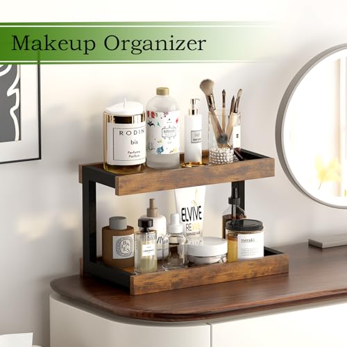 Counter Shelf Organizer (Rustic Brown / Medium)
