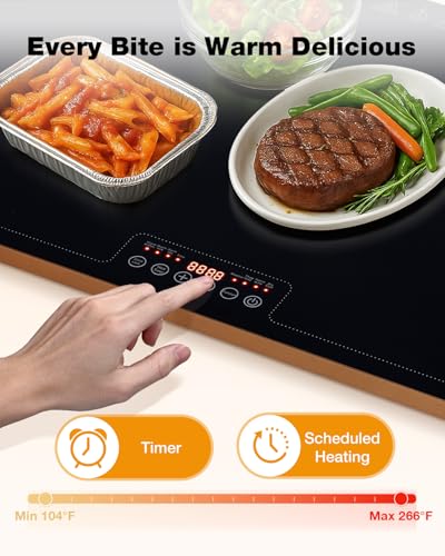 Electric Warming Tray (32″×18″ / Gold)